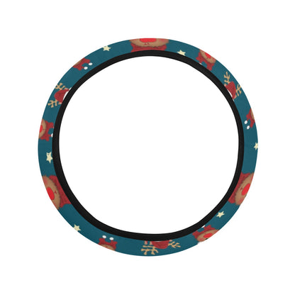 Reindeer Print Design LKS406 Steering Wheel Cover with Elastic Edge