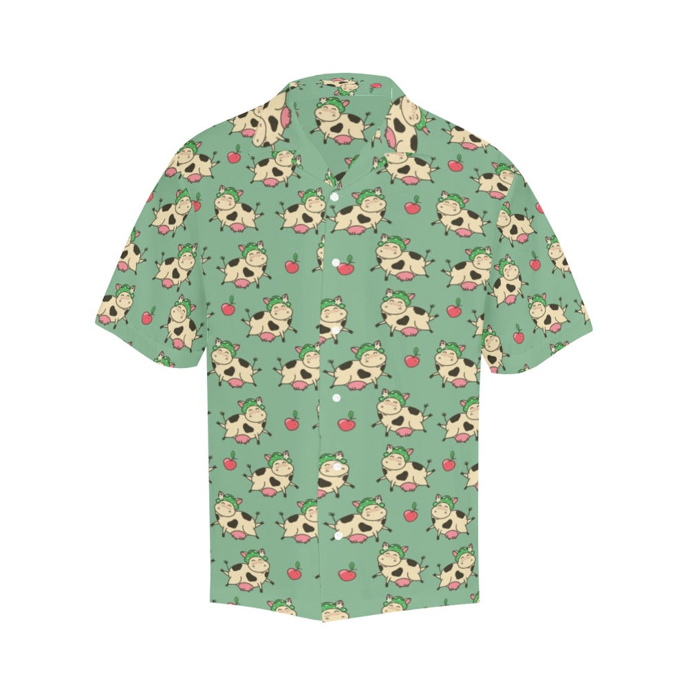 Cattle Print Design LKS402 Men's Men's Hawaiian Shirt