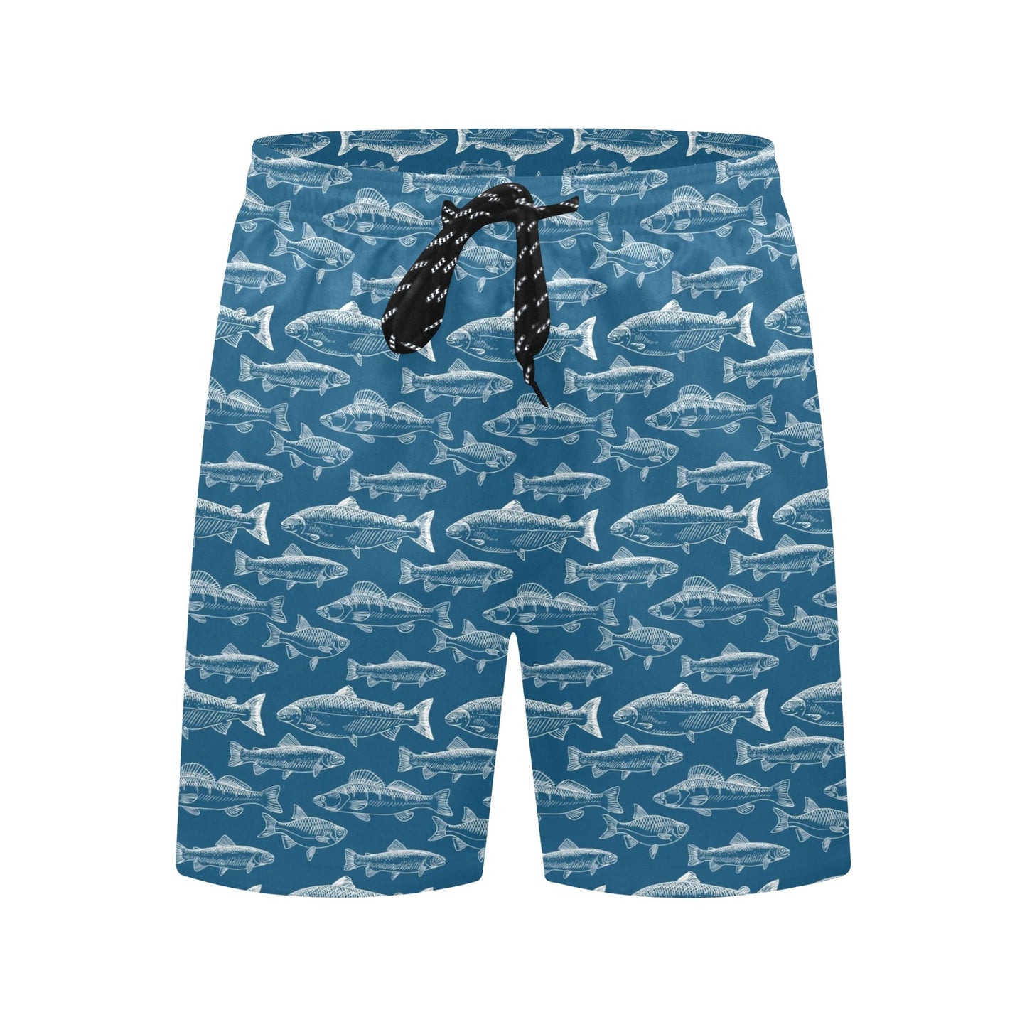Salmon Fish Print Design LKS301 Men's Swim Trunks Beach Shorts