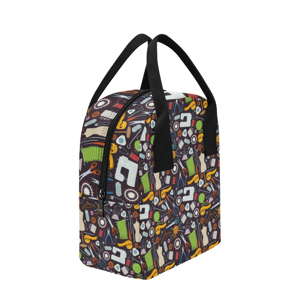 Sewing Equipment Print Design LKS308 Insulated Lunch Bag