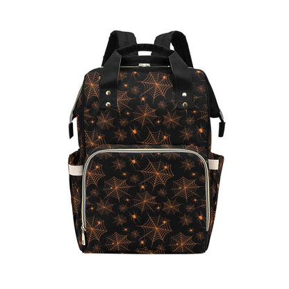 Spider Web Print Design LKS306 Diaper Bag Backpack