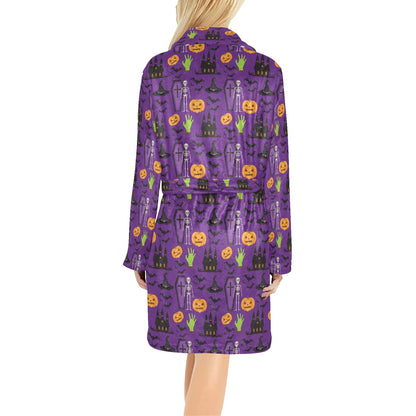 Halloween Print Design LKS403 Women's Fleece Robe