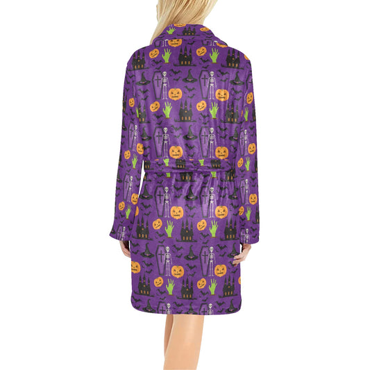 Halloween Print Design LKS403 Women's Fleece Robe