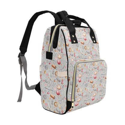 Sewing Equipment Print Design LKS302 Diaper Bag Backpack