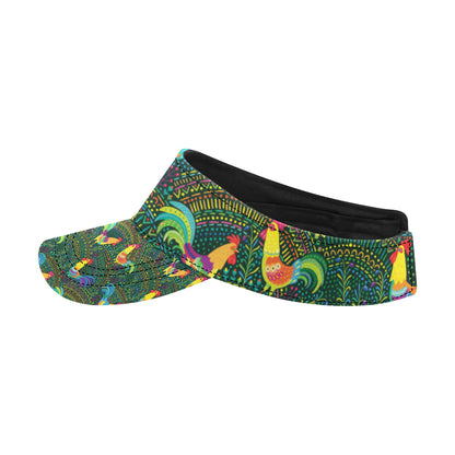 Rooster Pattern Print Design A01 Unisex Sun Visor