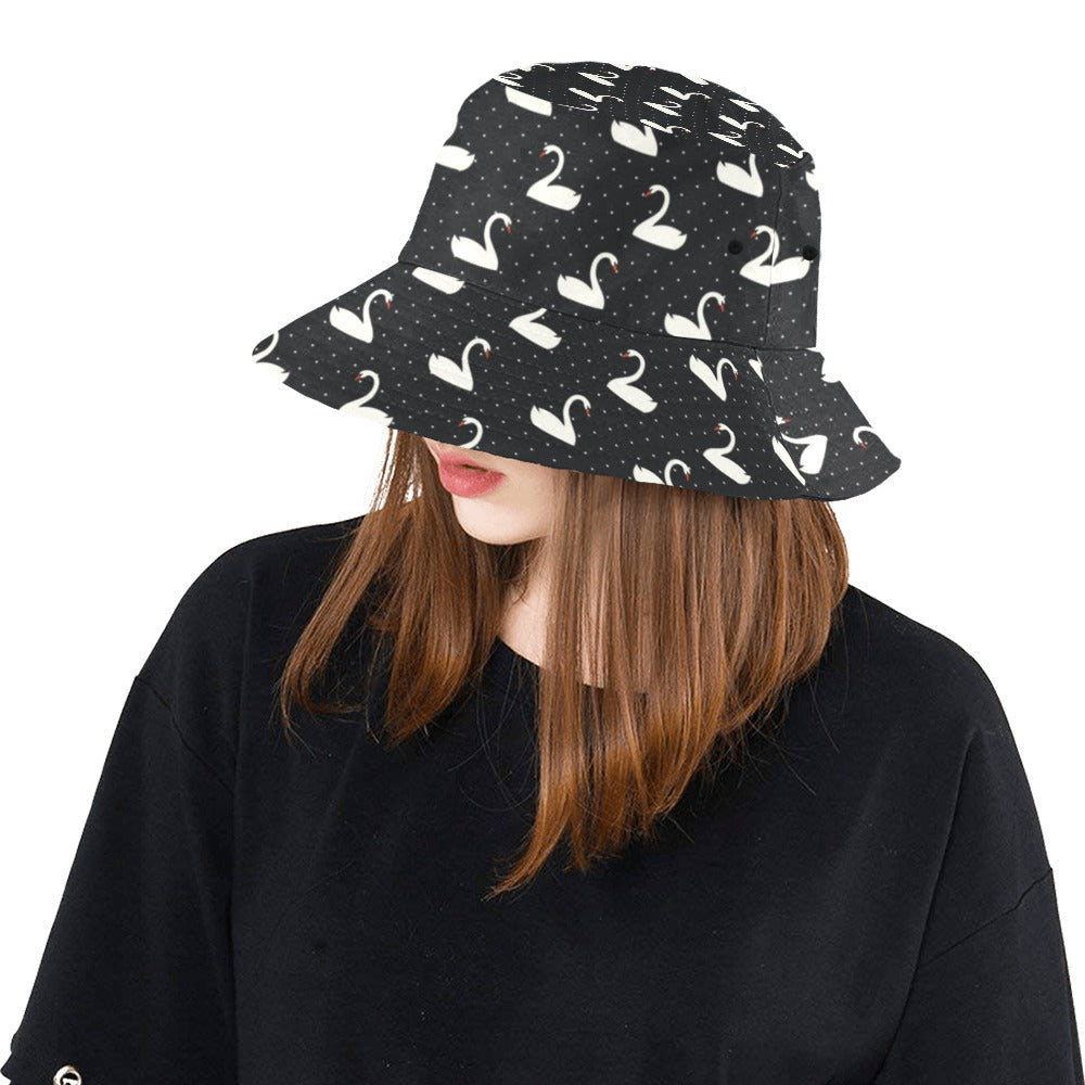Swan Print Design LKS401 Unisex Bucket Hat