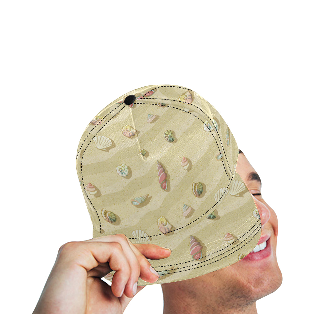 Beach with Seashell Theme Snapback Cap