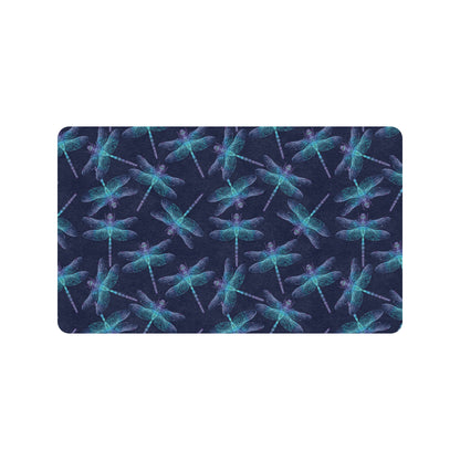 Dragonfly Hand Drawn Style Print Rubber Doormat
