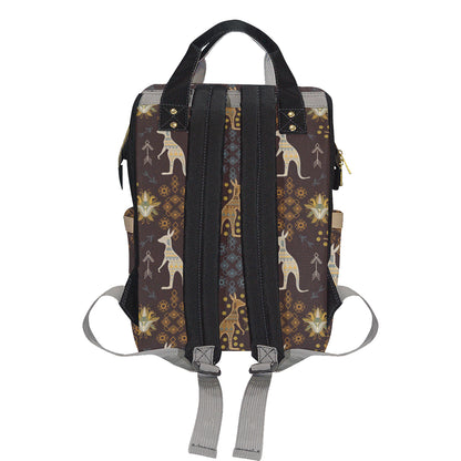 Kangaroos Pattern Print Design 03 Diaper Bag Backpack