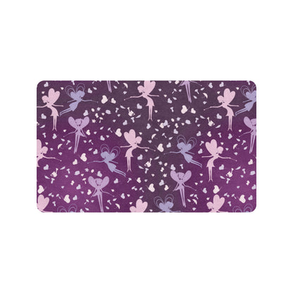 Fairy Pink Print Pattern Rubber Doormat