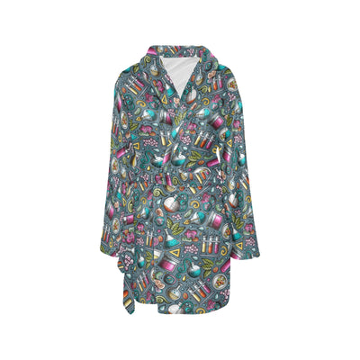 Science Print Design LKS304 Women's Fleece Robe