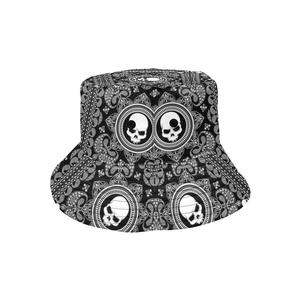 Bandana Skull Print Design LKS303 Unisex Bucket Hat