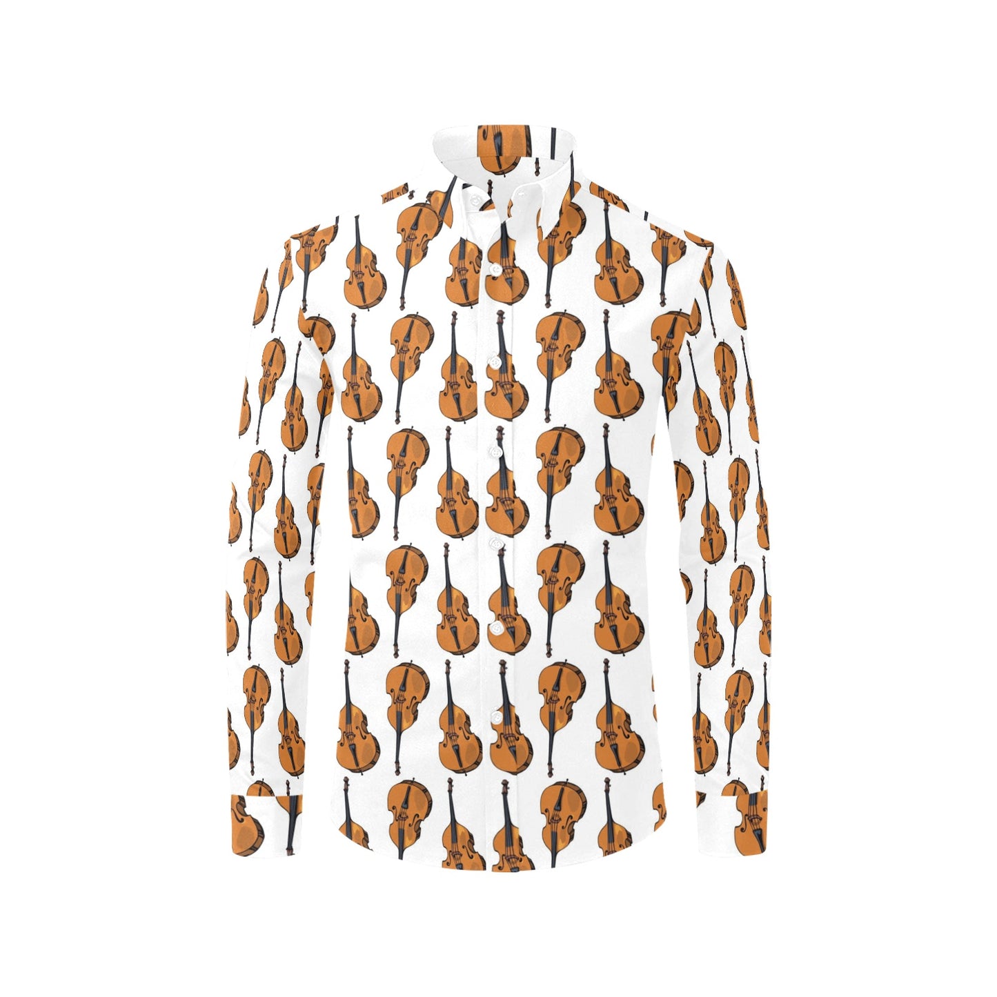Cello Print Design LKS403 Men's Long Sleeve Dress Shirt