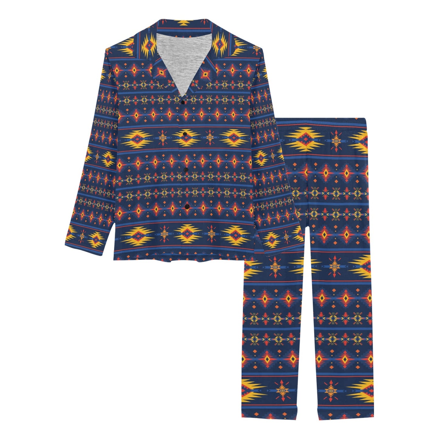 Southwest Pattern Print Design LKS306 Women's Long Pajama Set