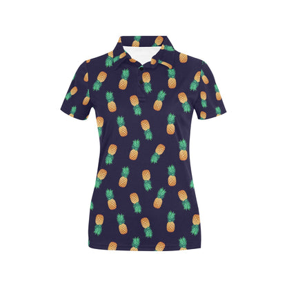 Pineapple Pattern Women's Polo Shirt