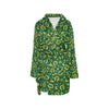 Shamrock Horse Shoes Saint Patrick's Day Print Design LKS307 Women's Fleece Robe