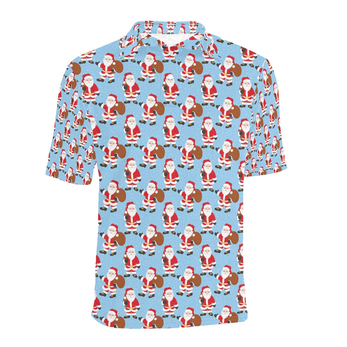 Santa Christmas Themed Print Design LKS305 Men Polo Shirt