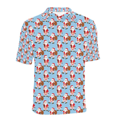 Santa Christmas Themed Print Design LKS305 Men Polo Shirt