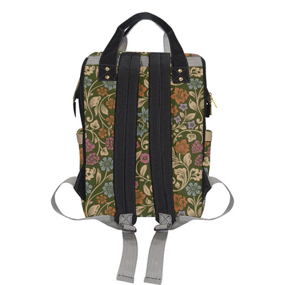 Floral Vintage Print Pattern Diaper Bag Backpack