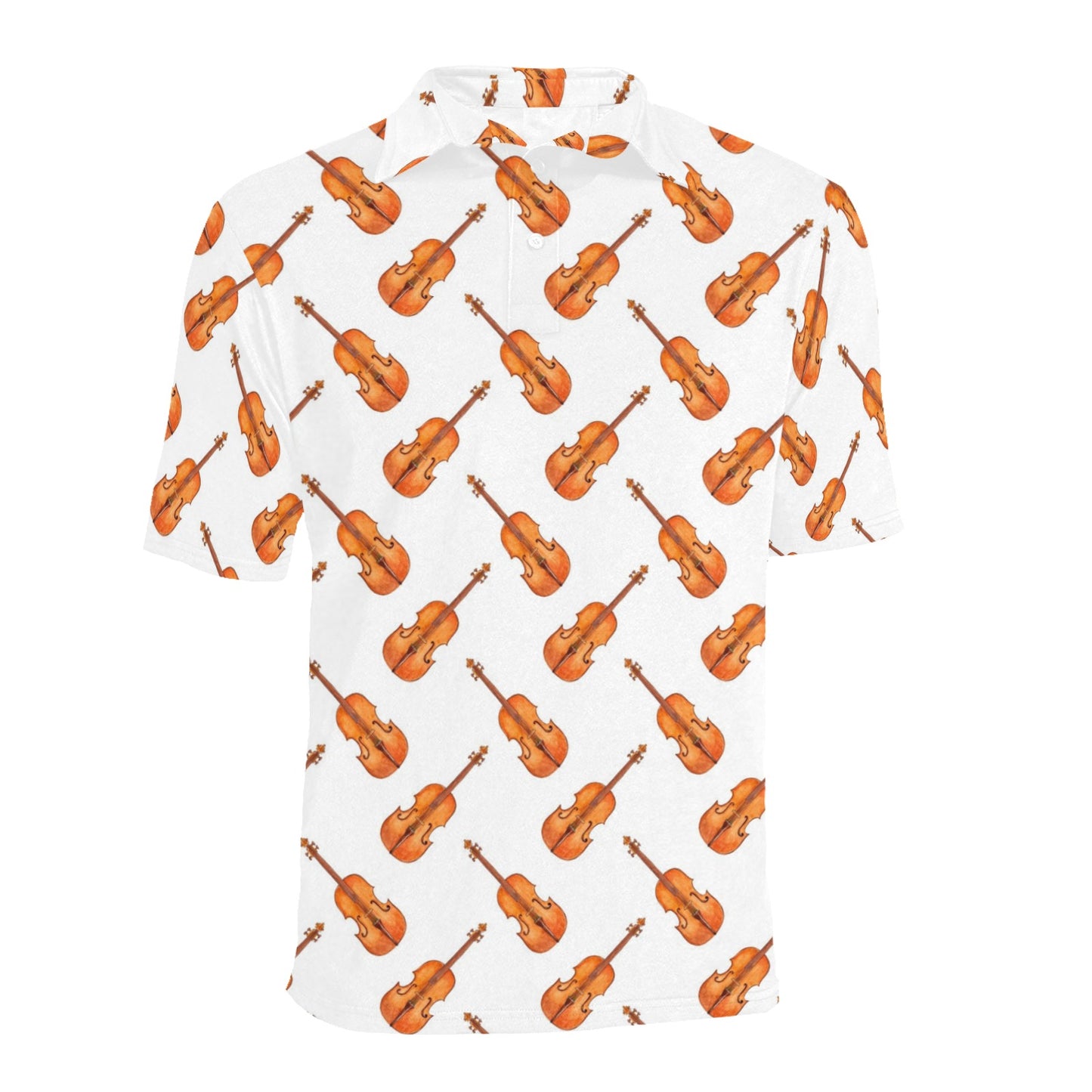 Violin Print Design LKS401 Men Polo Shirt
