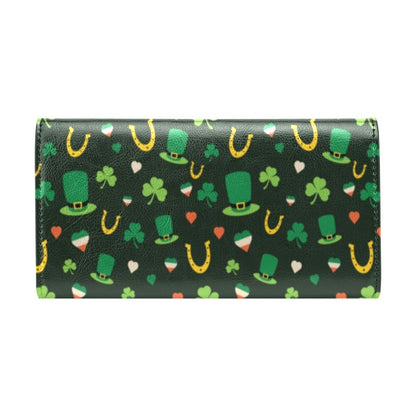 Shamrock Print Design LKS308 Women's Trifold Wallet