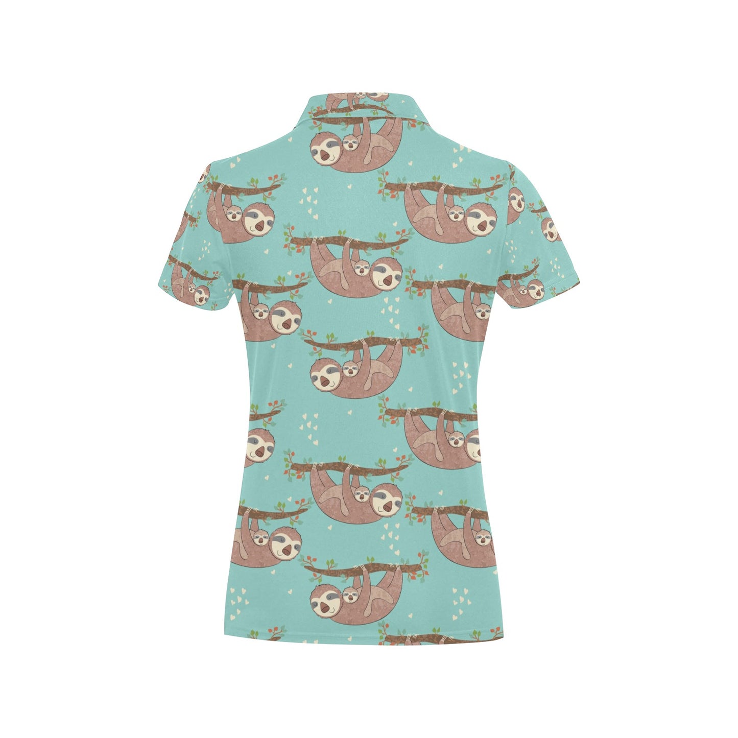 Sloth Print Design LKS302 Women's Polo Shirt
