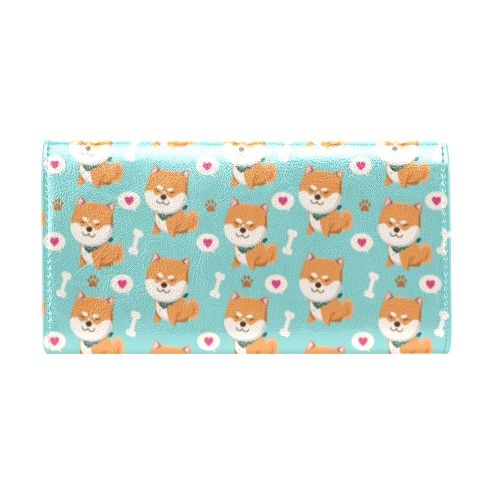 Shiba Inu Print Design LKS3013 Women's Trifold Wallet