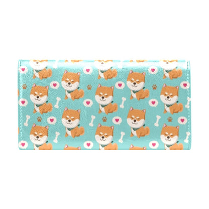 Shiba Inu Print Design LKS3013 Women's Trifold Wallet