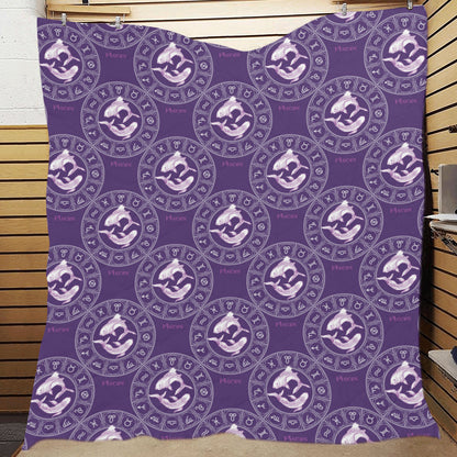 Pisces Pattern Print Design A02 Premium Quilt