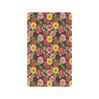 Daisy Gerbera Print Pattern Rubber Doormat