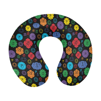 Chakra Pattern Print Design 01 U-Shaped Travel Neck Pillow