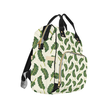 Kale Pattern Print Design 03 Diaper Bag Backpack