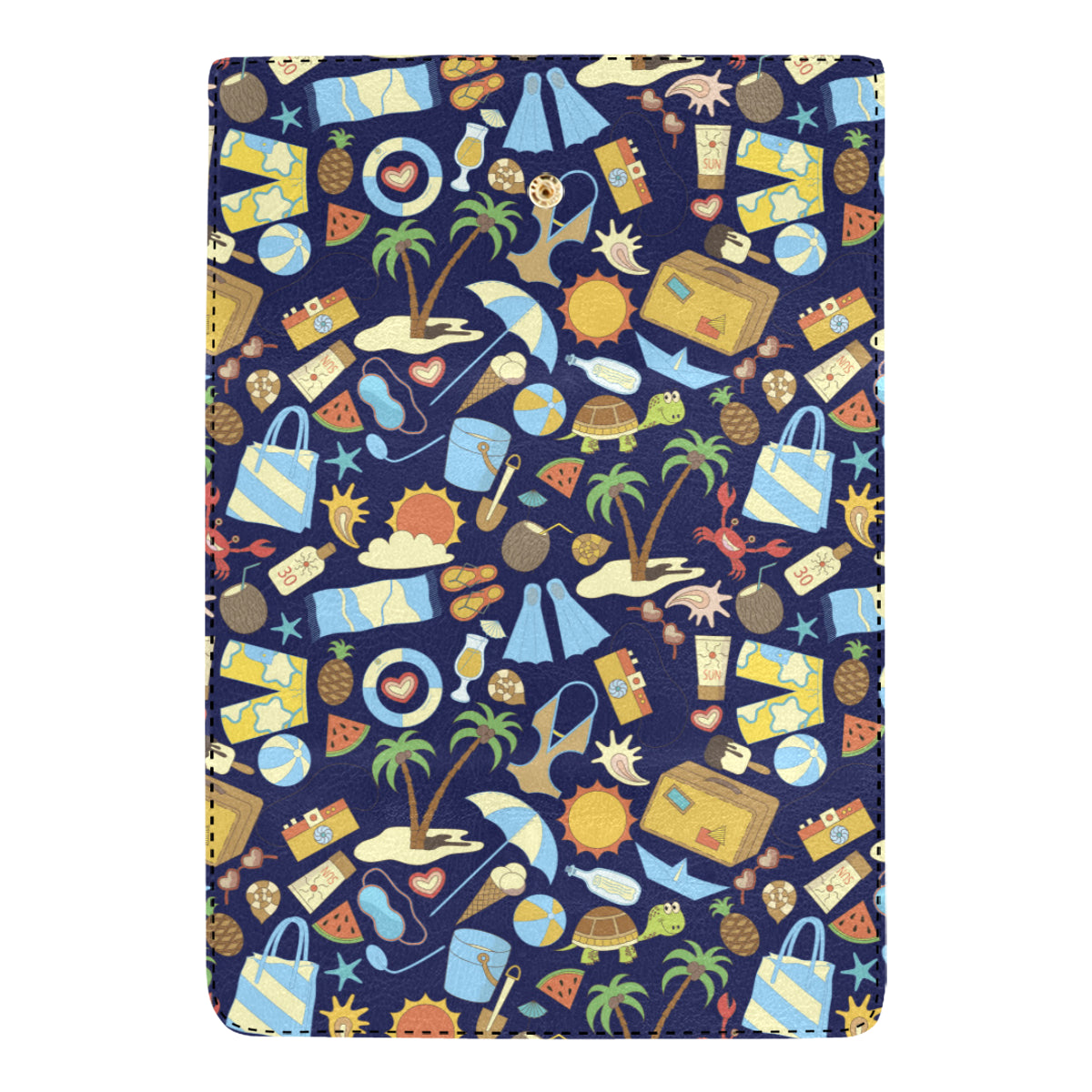 Beach Themed Pattern Print Design 04 Women's Trifold Wallet