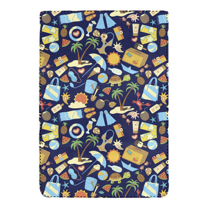 Beach Themed Pattern Print Design 04 Women's Trifold Wallet
