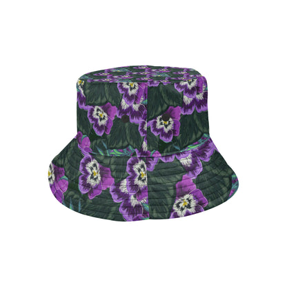 Pansy Pattern Print Design PS07 Unisex Bucket Hat