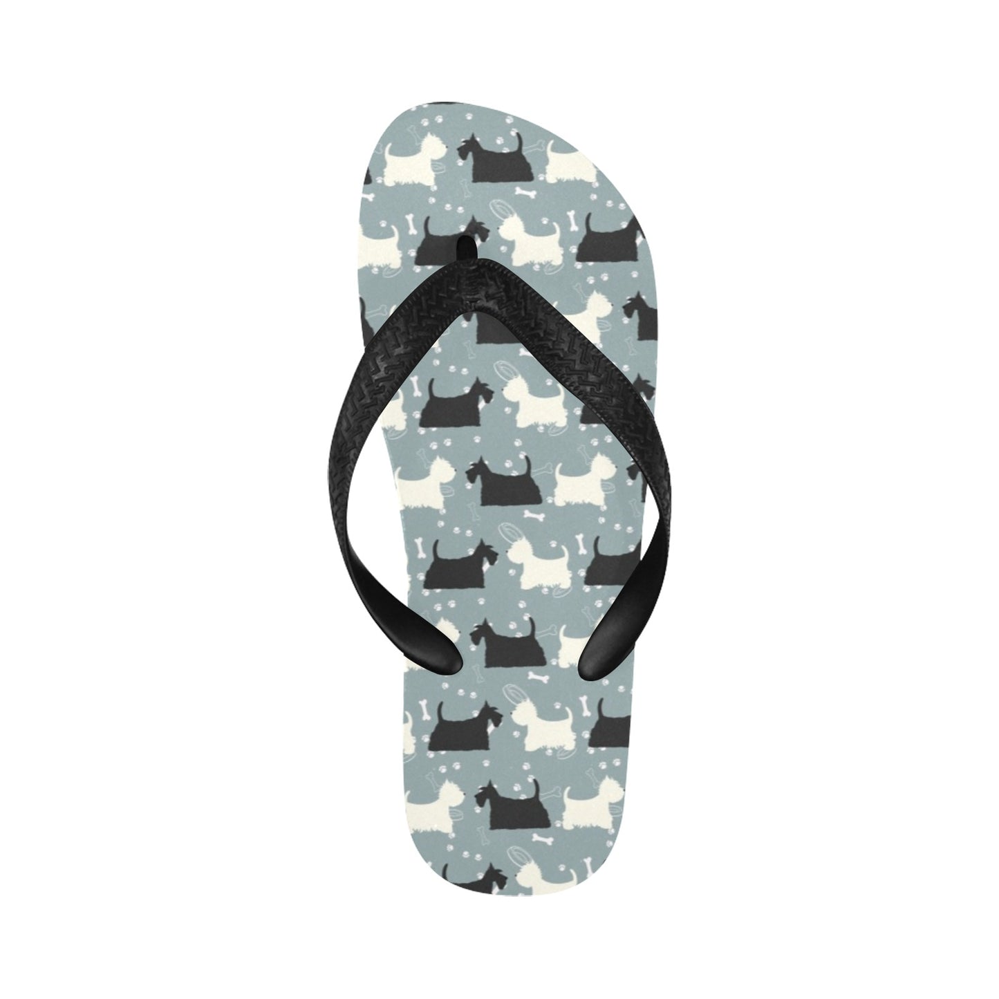 Scottish Terriers Print Design LKS301 Flip Flops