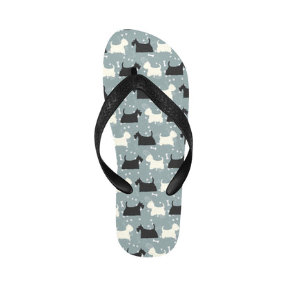 Scottish Terriers Print Design LKS301 Flip Flops