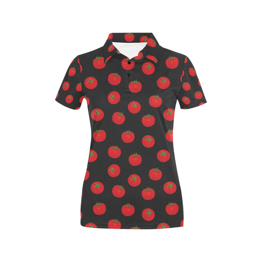 Tomato Print Design LKS305 Women's Polo Shirt