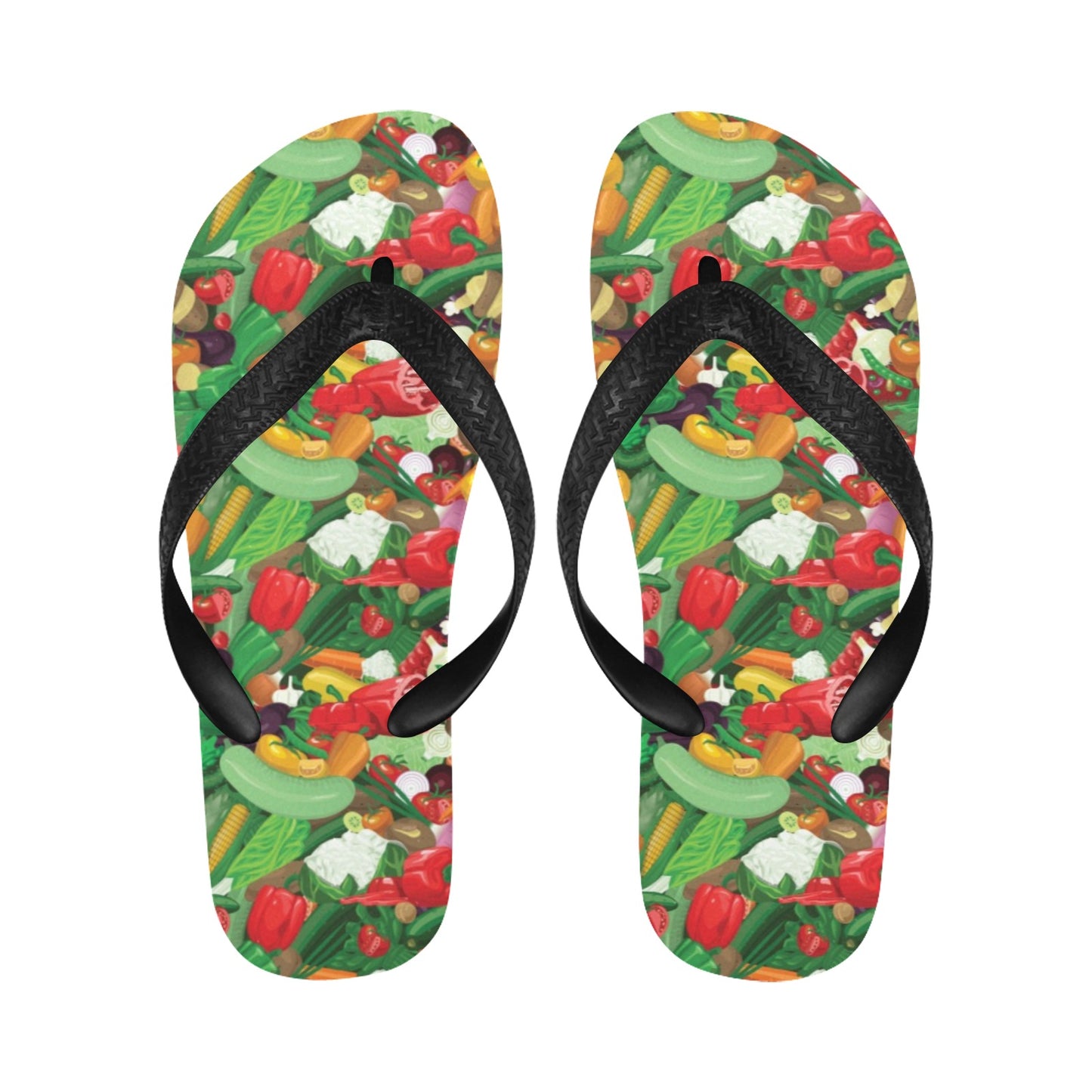 Salad Mix Vegetableprint Design LKS301 Flip Flops