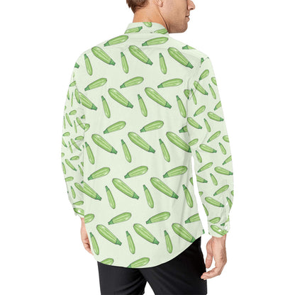 Zucchini Print Design LKS302 Men's Long Sleeve Dress Shirt