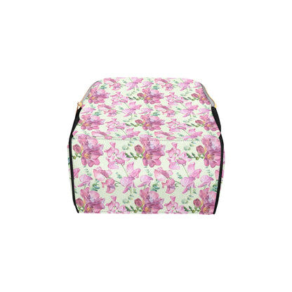Peony Pattern Print Design PE011 Diaper Bag Backpack