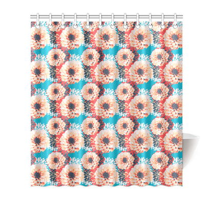 Dahlia Pattern Print Design DH05 Shower Curtain