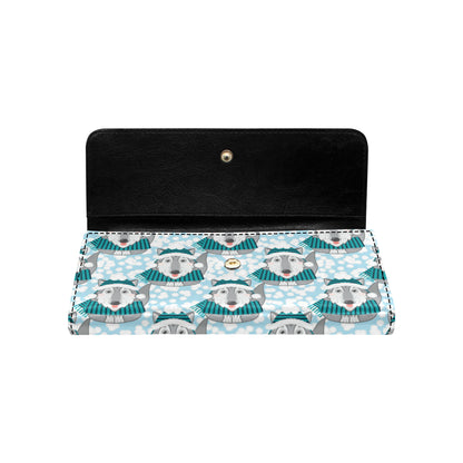 Alaskan Malamute Pattern Print Design 01 Women's Trifold Wallet