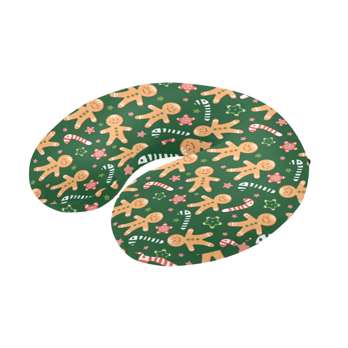 Gingerbread Pattern Print Design 04 U-Shaped Travel Neck Pillow