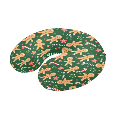 Gingerbread Pattern Print Design 04 U-Shaped Travel Neck Pillow