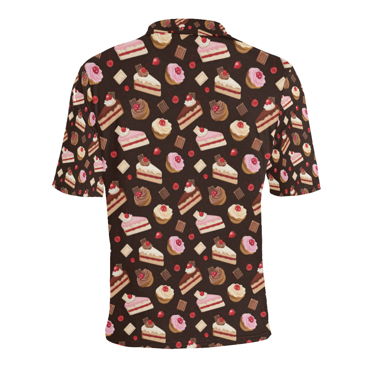 Cake Pattern Print Design 04 Men Polo Shirt