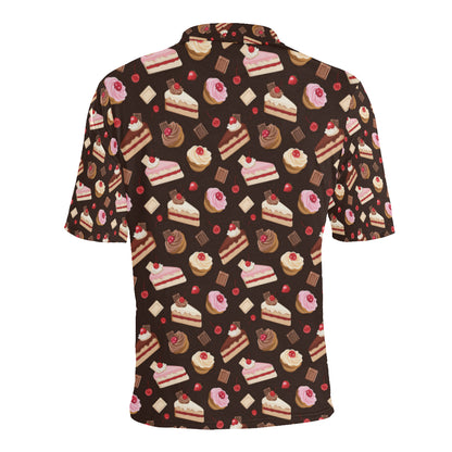 Cake Pattern Print Design 04 Men Polo Shirt