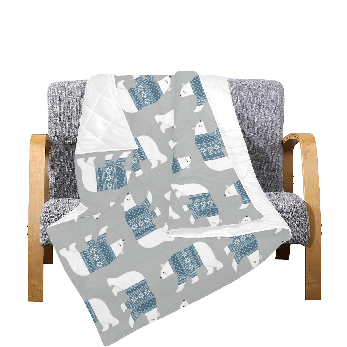 Polar Bear Pattern Print Design A03 Premium Quilt