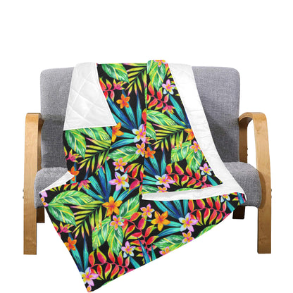 Heliconia Pattern Print Design HL09 Premium Quilt