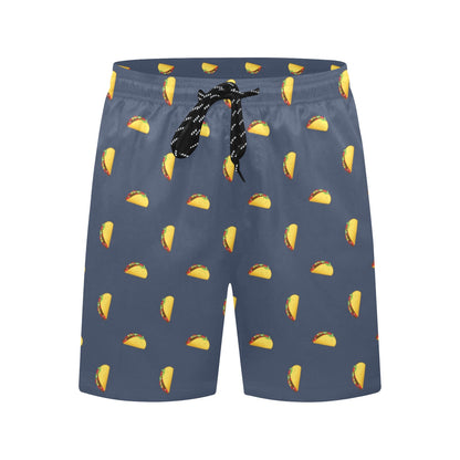 Taco Print Design LKS305 Men's Swim Trunks Beach Shorts
